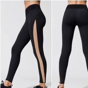 🆕 Nux (Equinox) black & sheer moderate compression active athleisure leg_Small